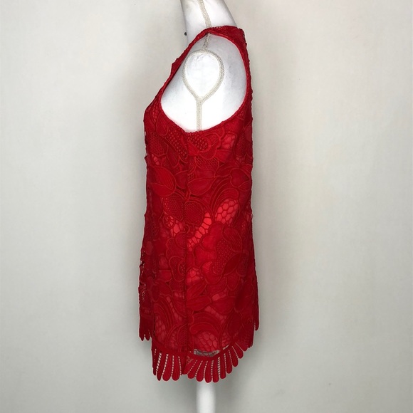 SOLD Lovers + Friends Caspian Shift Dress in Red - Picture 3 of 7